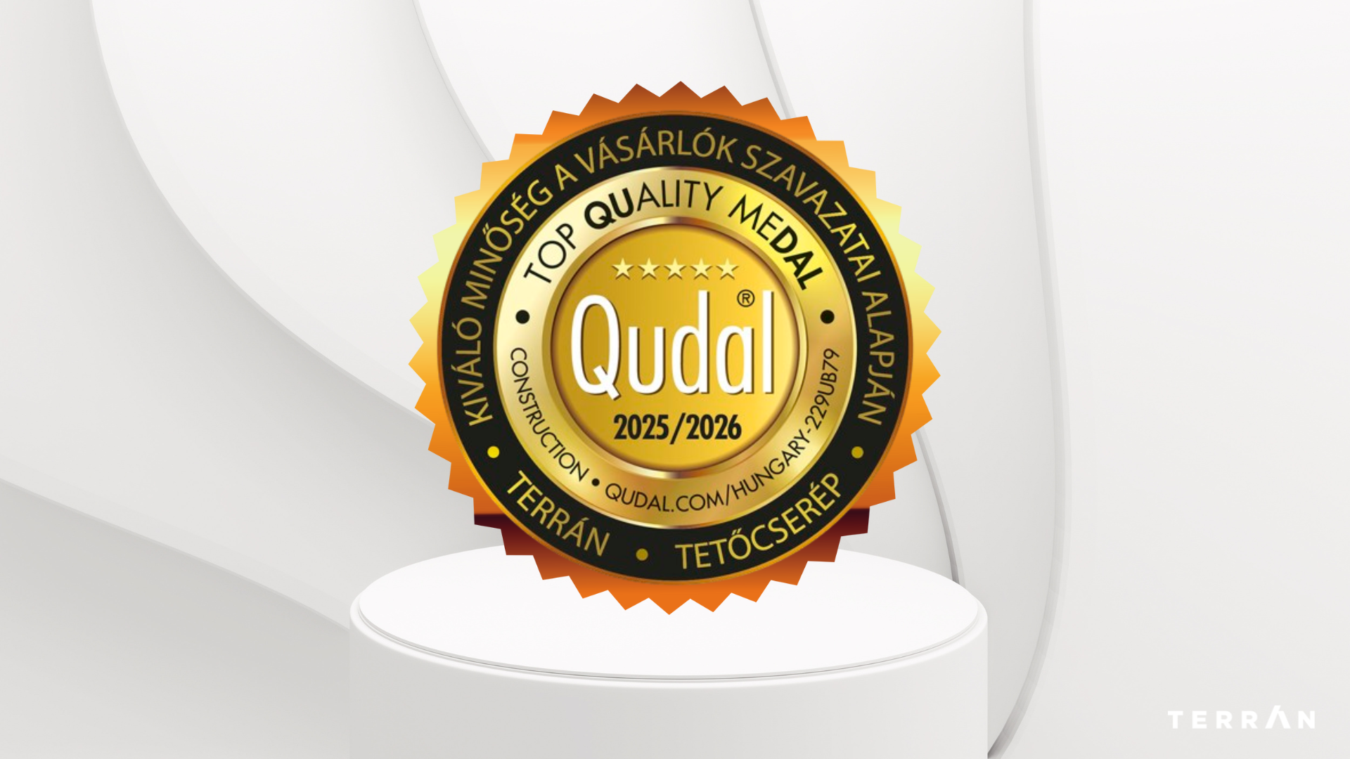 Ötcsillagos minőség – QUDAL® arany kitüntetésben részesült a Terrán
